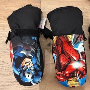 Superhero little Kids Winter Mittens avengers iron man